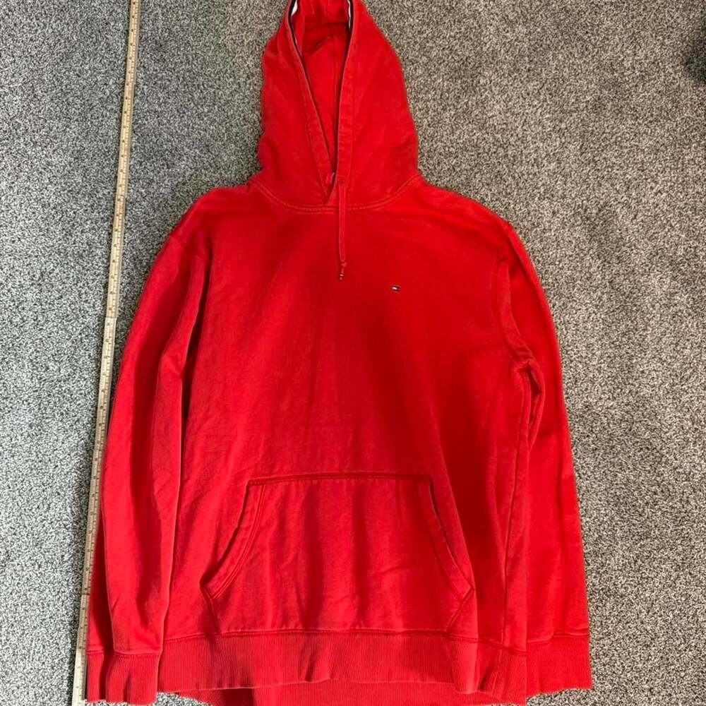 Tommy Hilfiger Red Logo Hoodie Sweatshirt